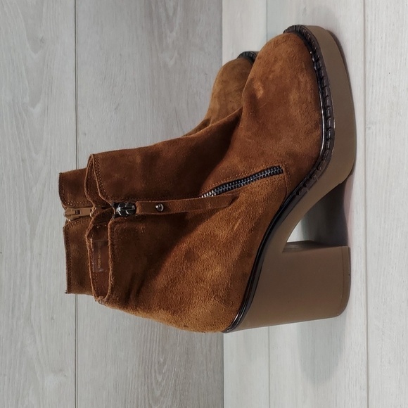 Steve Madden Women Moby Ankle Leather Platform Heels shoes boots sz 11 - Picture 4 of 14